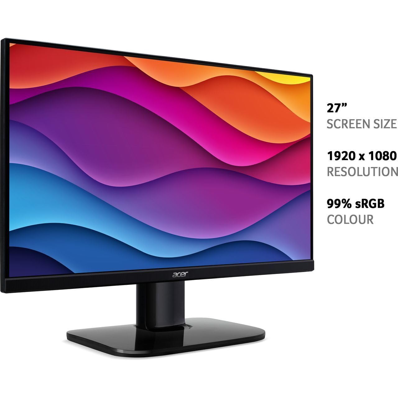 27インチ PCモニター acer KA272 FHD 最大100Hz